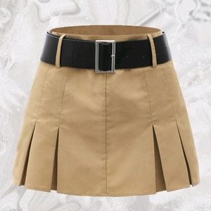 🍂 Belted Kahki Skirt